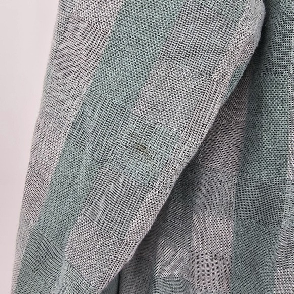 Vintage Levi's Sutter Creek Flannel Shirt Large Long Sleeve Gingham Green Flawed - Picture 10 of 10